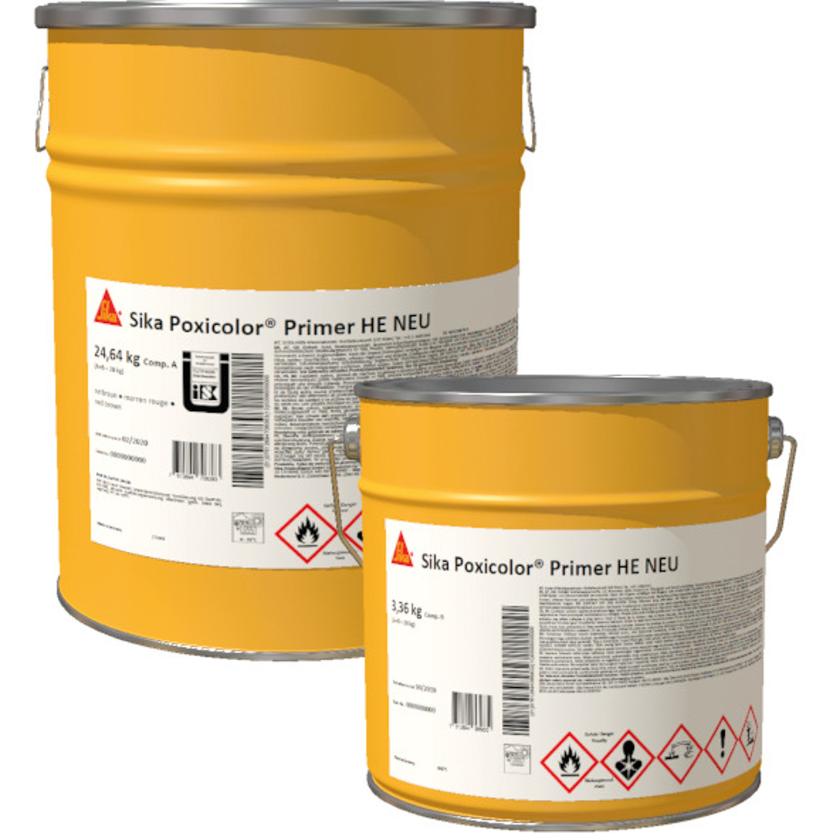 Sikapoxicolor Primer HE (AB) 14,0 kg rotbraun