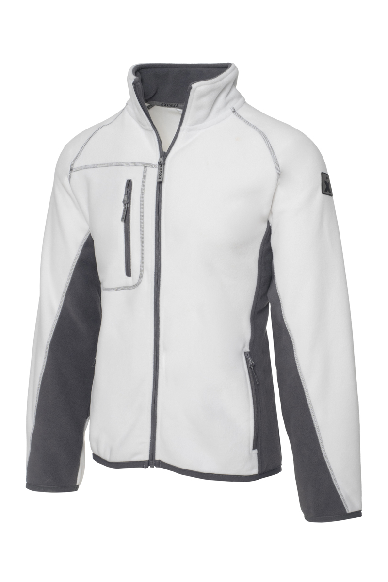 Excess Fleecejacke Champ Gr.S weiß-grau #211-2-41-4-WG-S