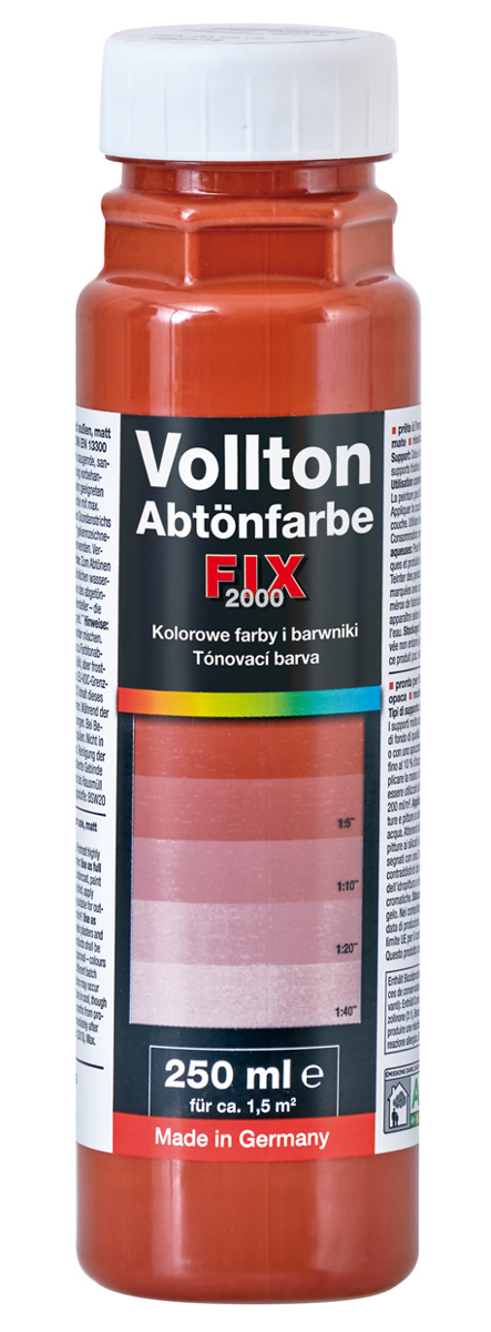 Pufas fix 2000 Vollton- und 250 ml Abtönfarben PG1 902 Ziegelrot