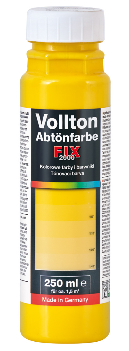 Pufas fix 2000 Vollton- und 250 ml Abtönfarben PG2 907 Sonnengelb