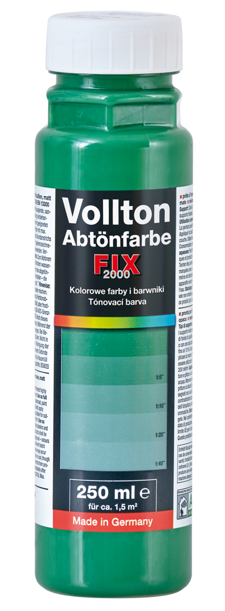 Pufas fix 2000 Vollton- und 250 ml Abtönfarben PG2 913 Laubgrün