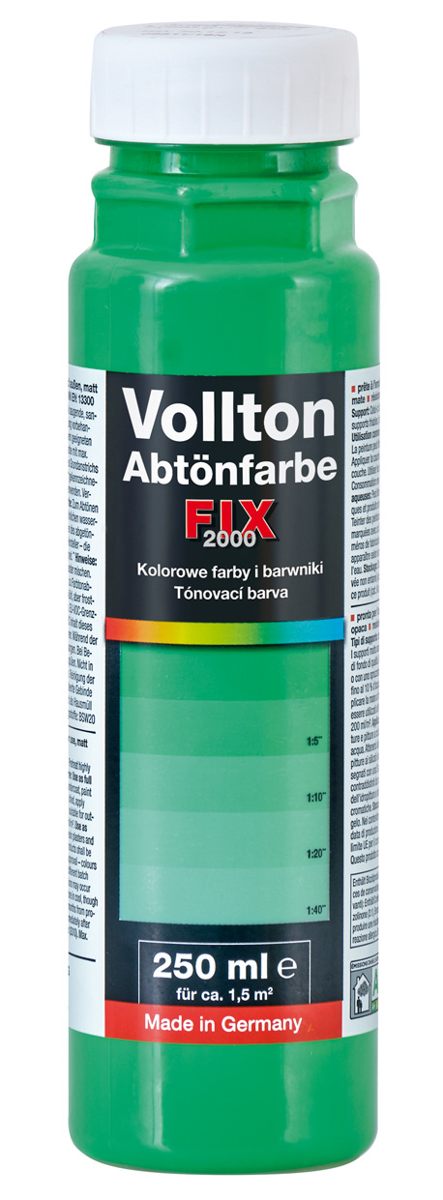Pufas fix 2000 Vollton- und 250 ml Abtönfarben PG2 924 Frühlingsgrün