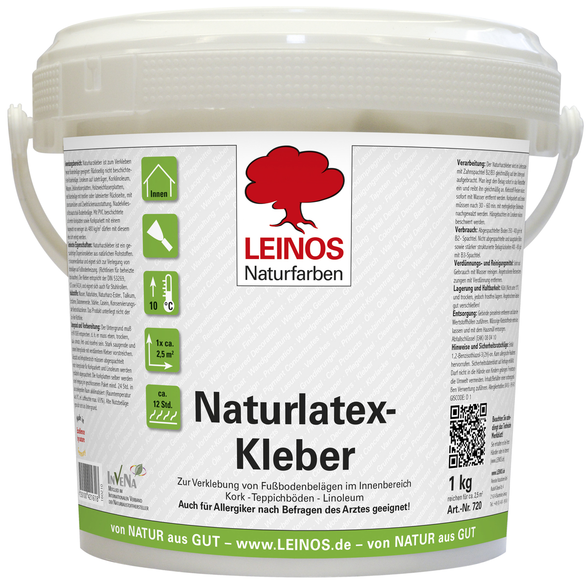 Leinos Naturlatex 720 3,0 kg Universalkleber