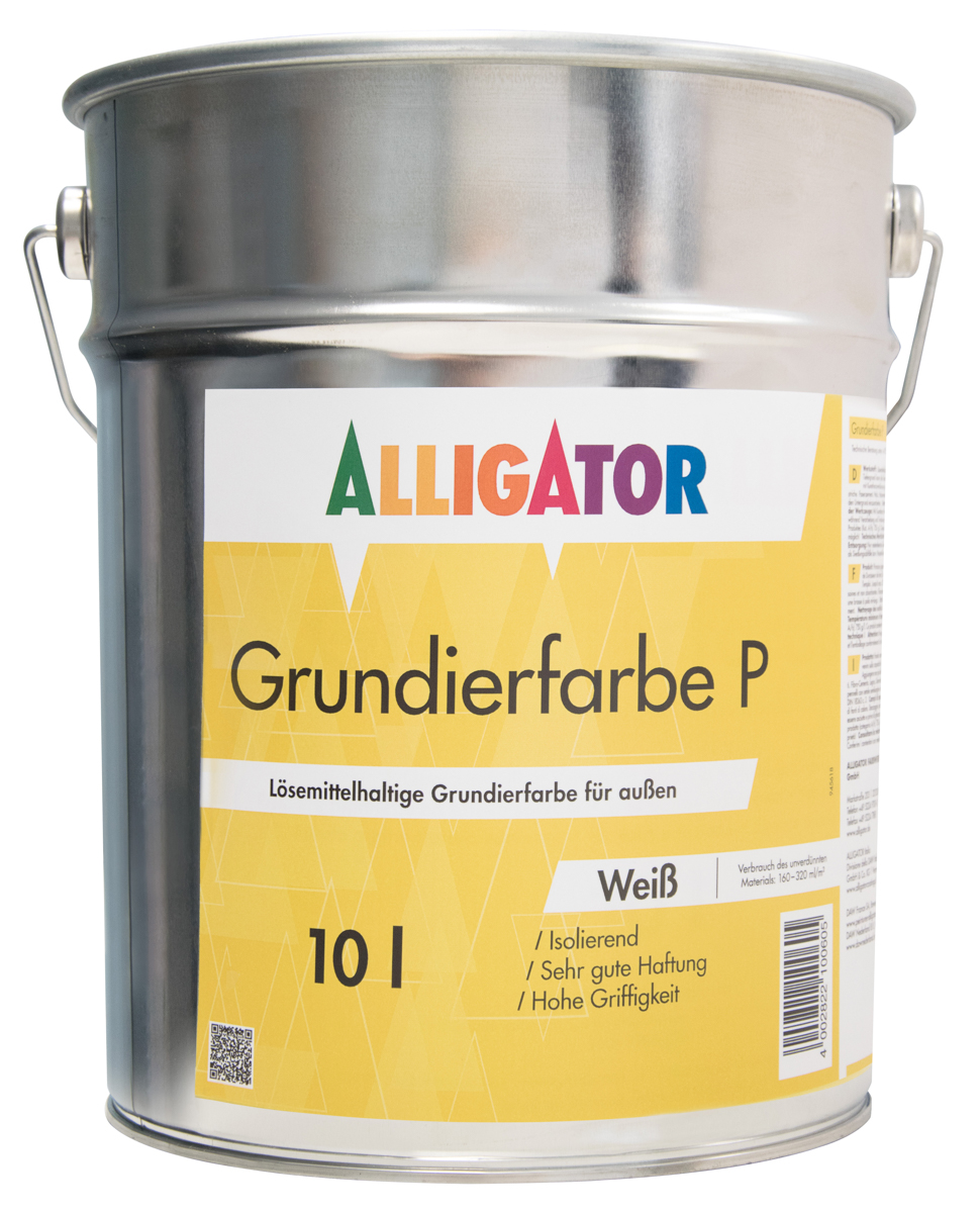 Allig.Grundierfarbe pigm. 10,0 lt Weiß Lösemittelhaltig