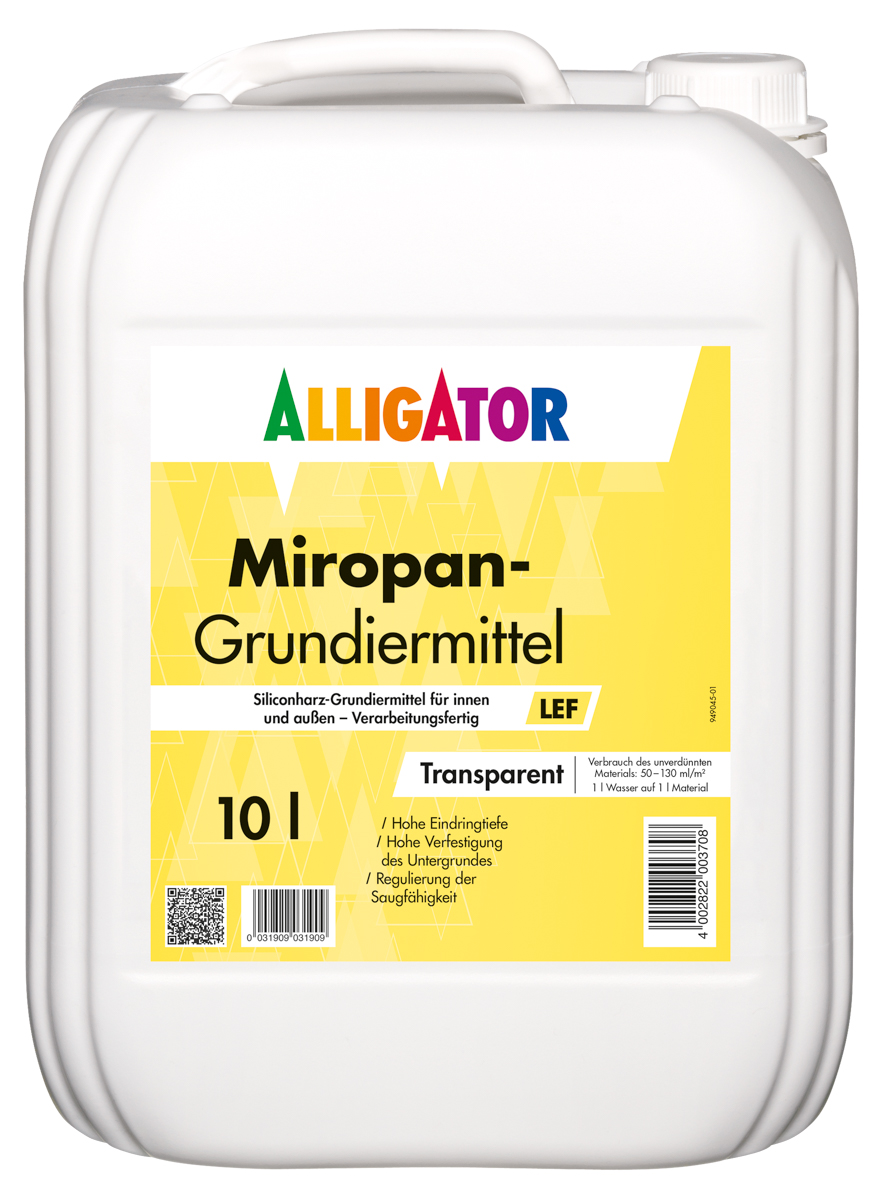 Allig.Miropan Grundiermittel 10,0 lt Farblos wässrig