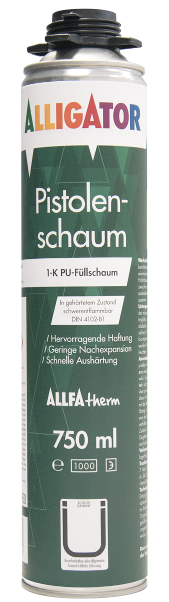 Allig.VWS Pistolenschaum B1 750 ml Beige