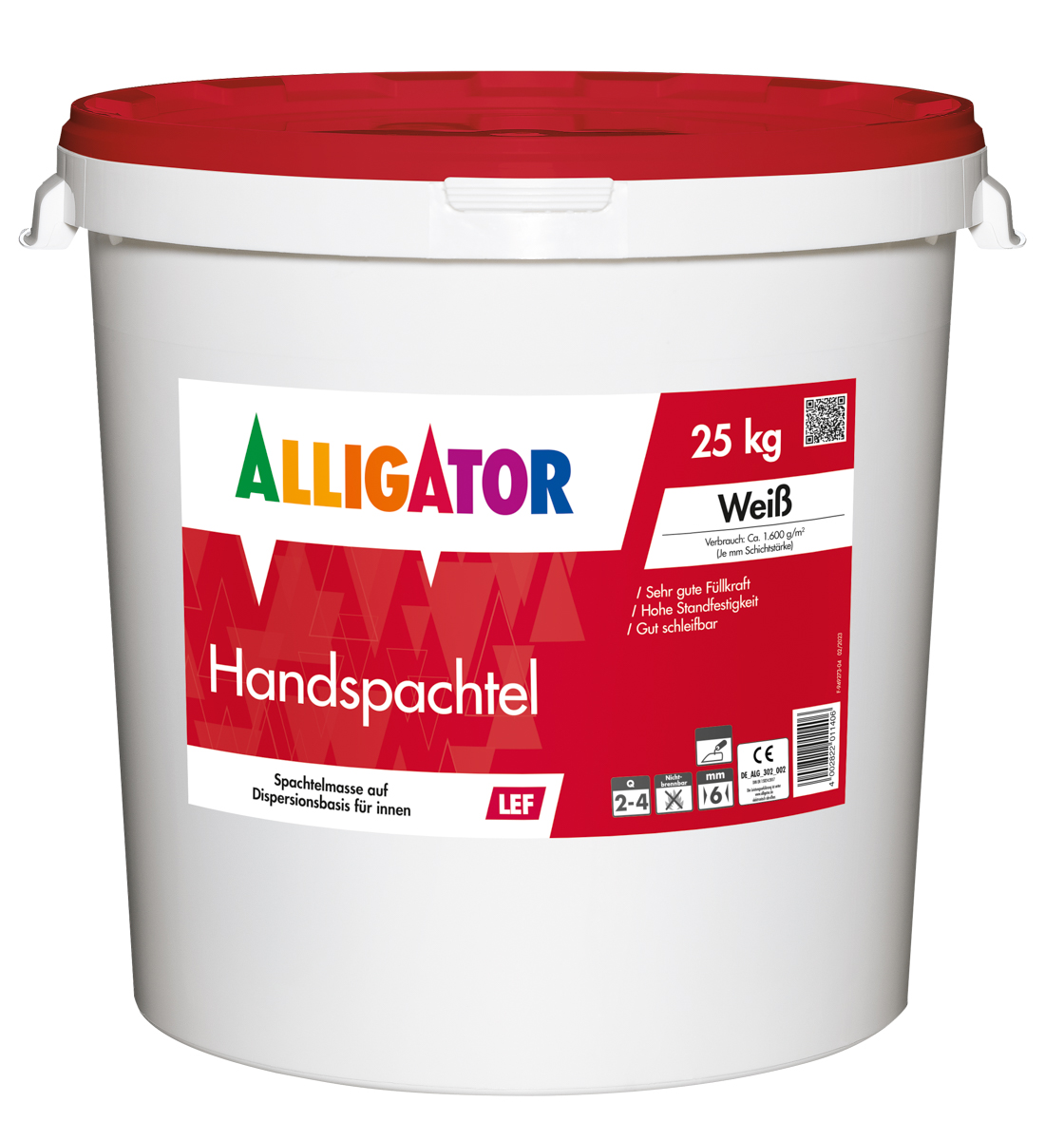 Allig.Handspachtel 25,0 kg Weiß