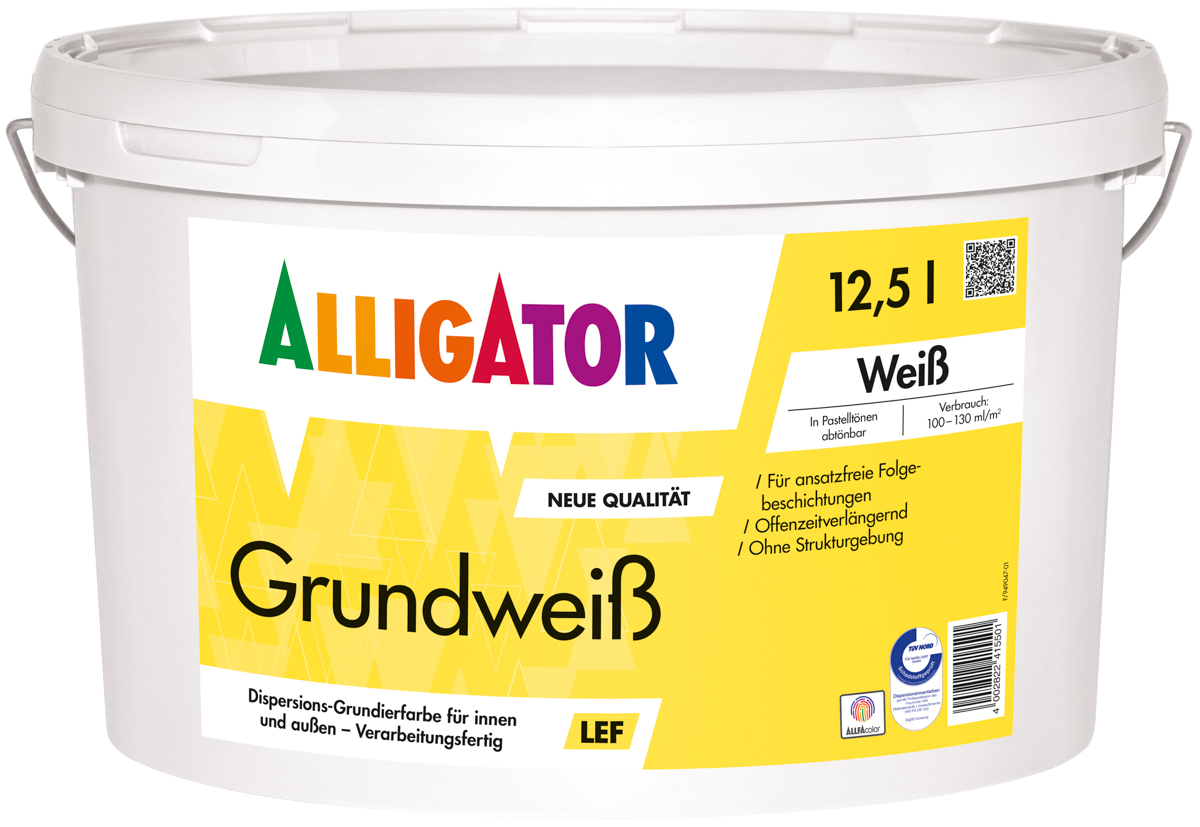 Allig.Grundweiß 12,5 lt Weiß streichfertig