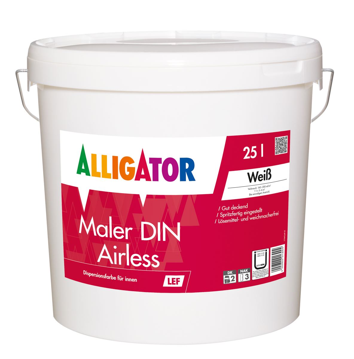 Allig.Maler DIN LEF 25,0 lt Weiß airless 20