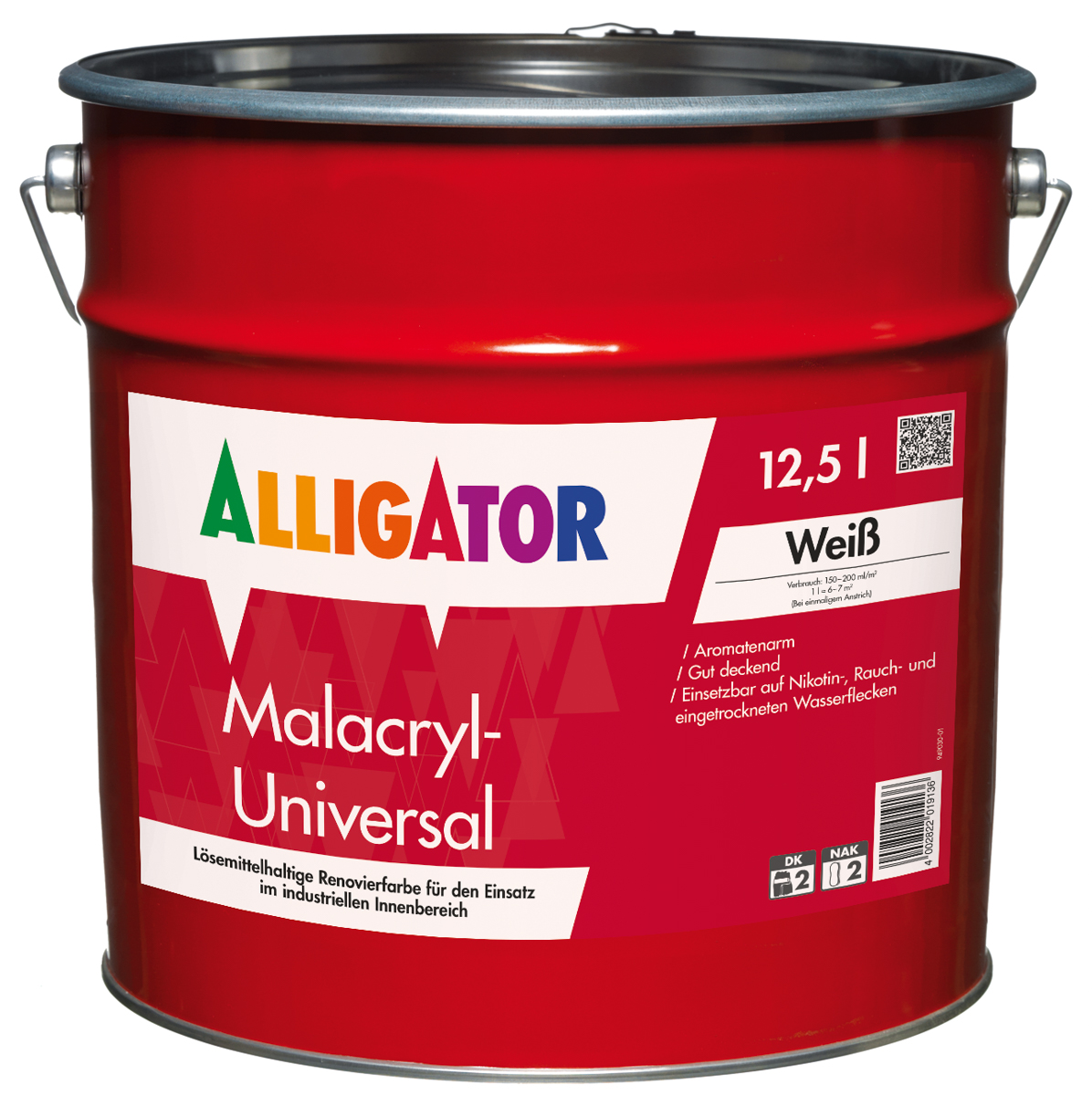 Allig.Malacryl Universal 12,5 lt Weiß