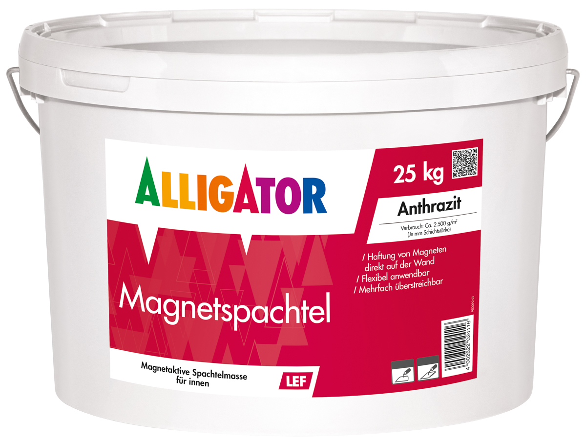 Allig.Magnetspachtel 25,0 kg Anthrazit