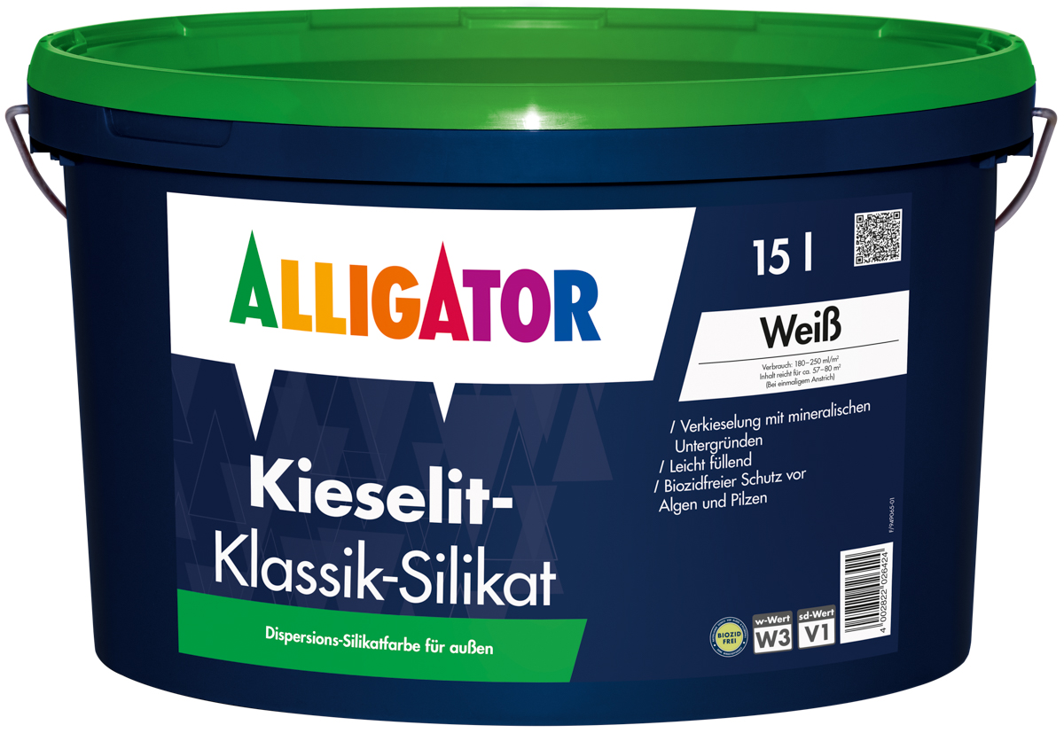 Allig.Kieselit Klassik Silikat 15,0 lt Weiß