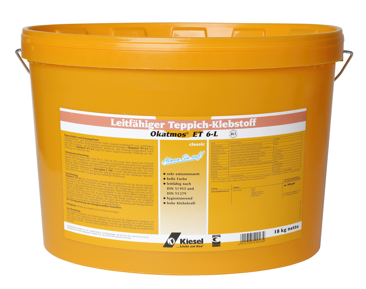 Kiesel Okatmos ET 6 - L 18,0 kg Teppichklebstoff leitfähig