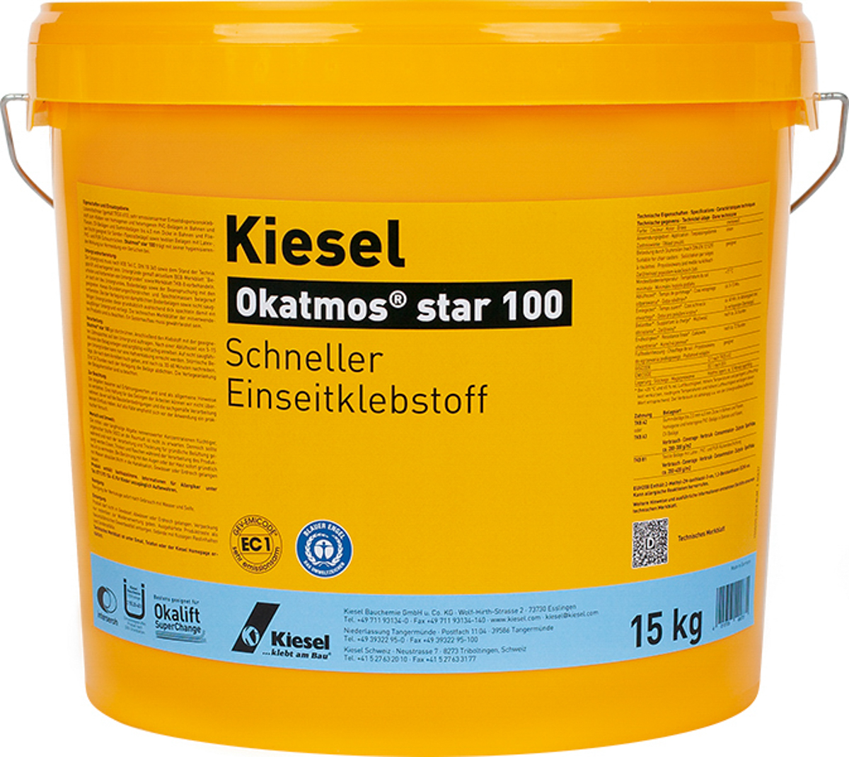 Kiesel Okatmos Star 100 15,0 kg schneller Einseitklebstoff