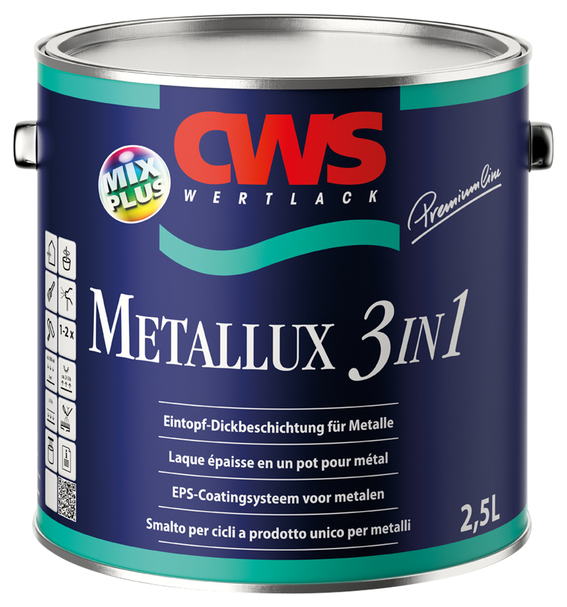 CWSmix WERTLACK Metallux 3in1 2,5 lt getönt Decotint