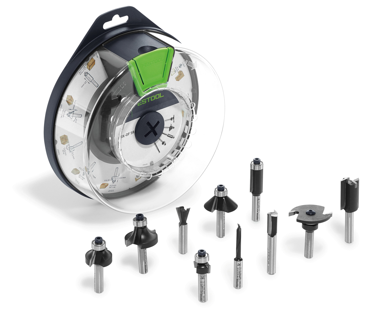 Festool 498979 Fräserbox Box OF HW 10x S8 Mix