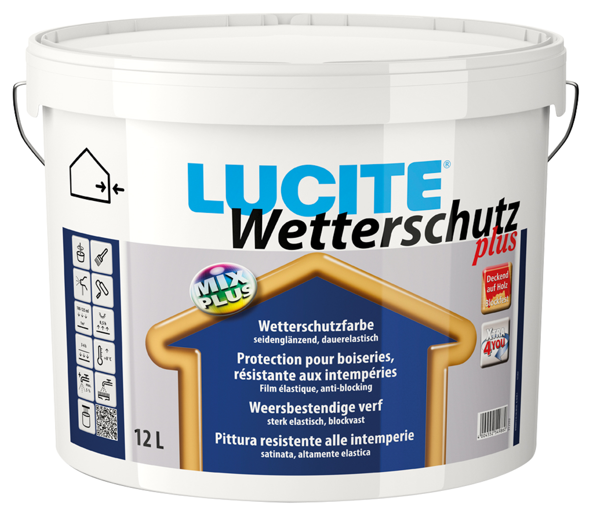 Lucite Wetterschutz plus 2,5 lt 1000 T weiß