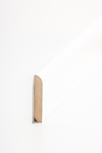 Südbrock Holz-Fußleiste 10 x 58 mm, Dekorfolie ummantelt, Weiß (lackierfähig)