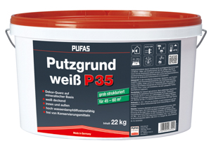 Pufas Putzgrund weiß P35 22,0 kg grob