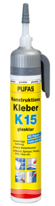 Pufas Konstruktionskleber K15 200 gr Glasklar Druckkartusche