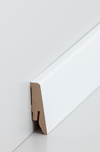 Südbrock Fußleiste 18 x 58mm MDF-Kern mit weißer lackierfähiger Folie ummantelt