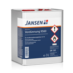 Jansen Spezial Verdünnung 9560 für Straßenmarkierungsfarbe SL Sonderschichtlack