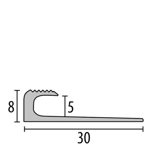 MPlus Einfassprofil 806 SBS 250cm 5,0mm Alu Silber elox. F4 Best