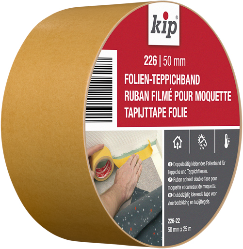 Kip 226 Folien-Teppichband 25mx50mm, braun #226-22