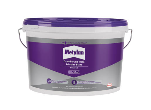 Henkel Metylan Tapezier-Grund 5,0 lt für Vliestapeten weiß MPI5N