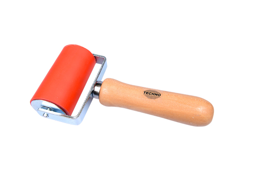 Techno Folien-Andrückwalze 75mm, hart, Holzgriff #318207