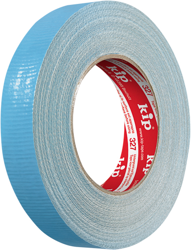 Kip 327 Duo-Gewebe-Steinband 25mx25mm, blau, doppelseitig #327-25