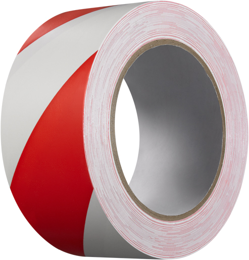 Kip 339 PVC-Warnband Extra 33mx50mm, weiß/rot #339-58