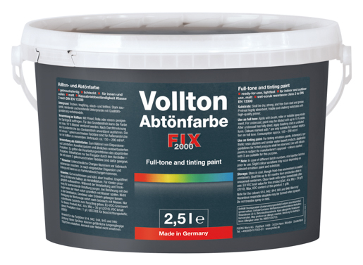 Pufas FIXcolor Abtönfarbe 2,5 lt PG1 904 Schwarz