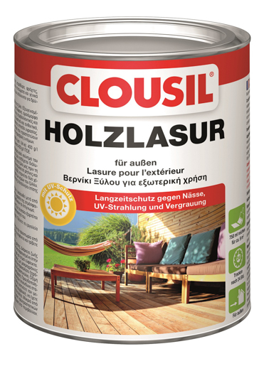 Clousil Holzschutz Lasur 750 ml Nr. 12 Braun 100.000.012.000.750