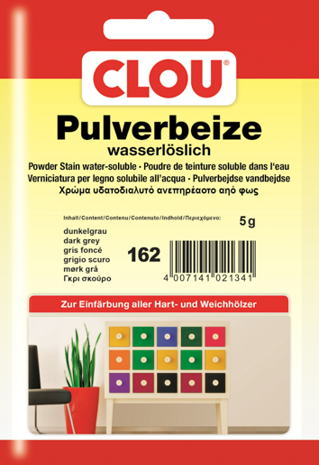 Clou Wasserbeize Beutel 162 Dunkelgrau 15100.0162.000010