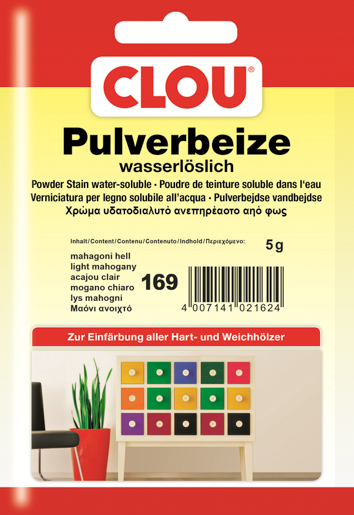 Clou Wasserbeize Beutel 169 Mahagoni hell 1510.00169.000010