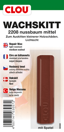 Clou Wachskitt Blister Stück 2208 Nussbaum mittel 400.002.208.000.015