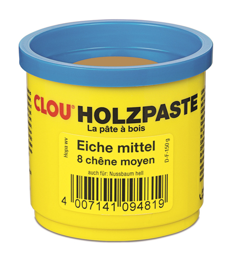 Clou Holzpaste wasserverdünnbar 150 g Eiche mittel 15.000.008.000.150