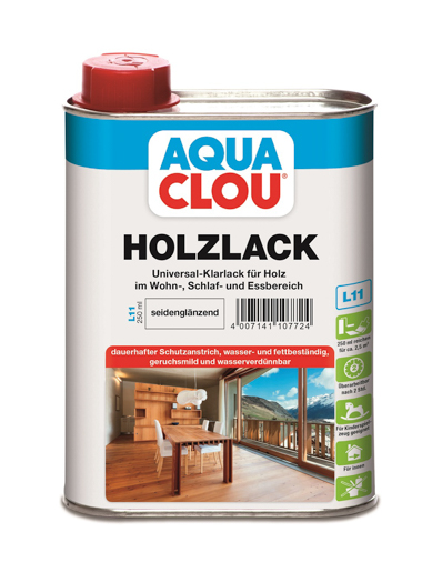 Clou L11 AQUA Holzlack 250 ml seidenglänzend 3.950.000.000.000.250