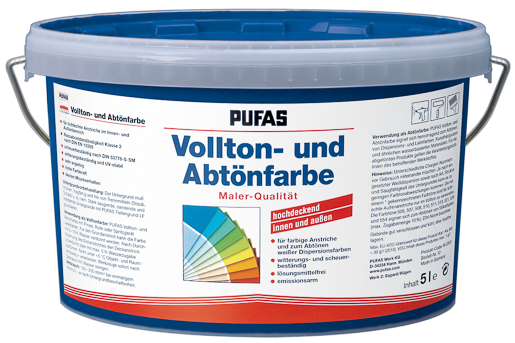 Pufas Abtönfarbe 5,0 lt PG2 504 Blau