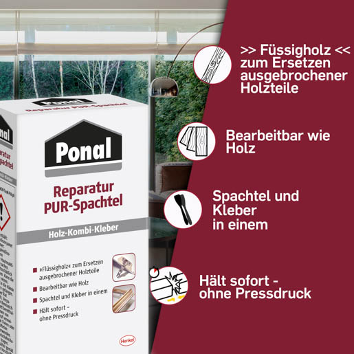 Henkel Ponal Reparatur 177 gr PUR Spachtel PER6N