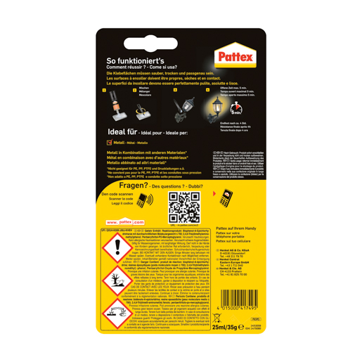 Henkel Pattex Kraft Mix Metall 34 gr Spezialkleber Spritze 34g/25ml PK5MS