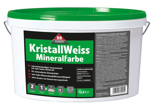 BBFarben KristallWeiß 12,5 lt Mineralfarbe