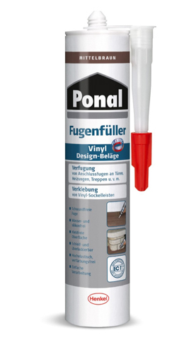 Henkel Ponal Vinyl Design-Beläge 395 ml Fugenfüller mittelbraun PV6MB