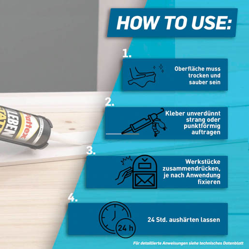 Henkel Pattex Kleben statt Bohren 310 gr Innen und Außen PKBUW