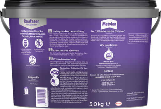 Henkel Metylan Raufaser Fertigkleister 5,0 kg MFKR5