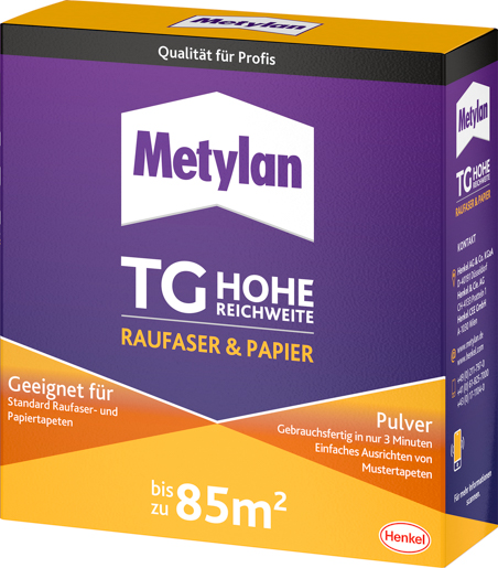 Henkel Metylan TG Hohe Reichweite 500 gr Raufaser & Papier Pulver MTRP