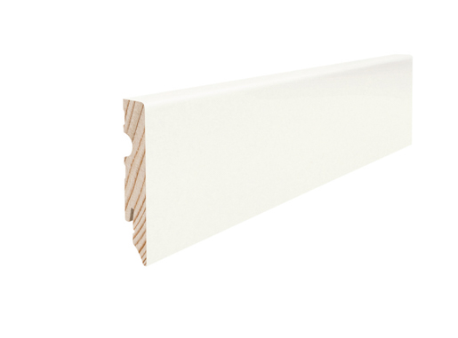 Hamberger Parkett Sockelleiste 15/80 PG2 220cm ma-optik weiß 411051