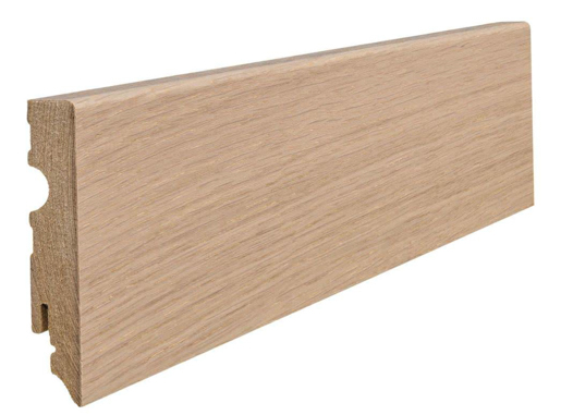 Hamberger Parkett Sockelleiste 15/80 PG2 220cm ma-vers. Eiche lichtweiß 411148