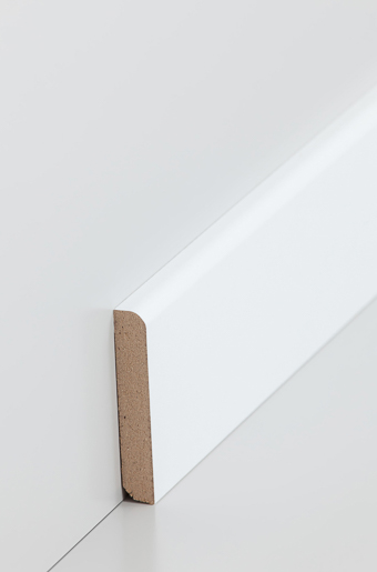 Südbrock 720.1058 Weiß 250cm MDF-Fußleiste 10 x 58 mm